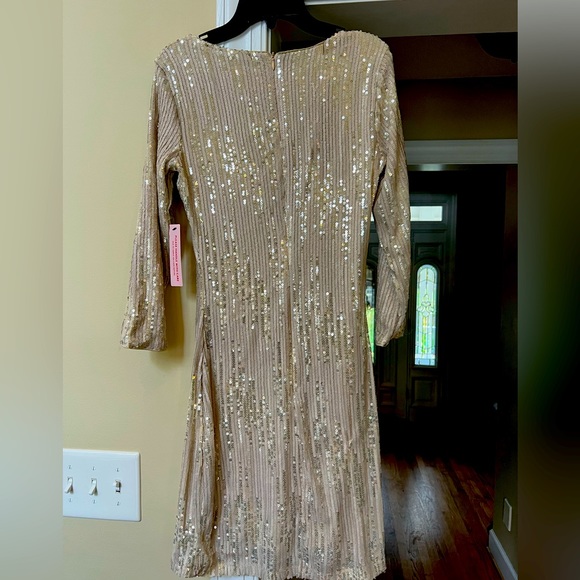 NWT Fab'rik sequence mini dress in cream small - Picture 2 of 2